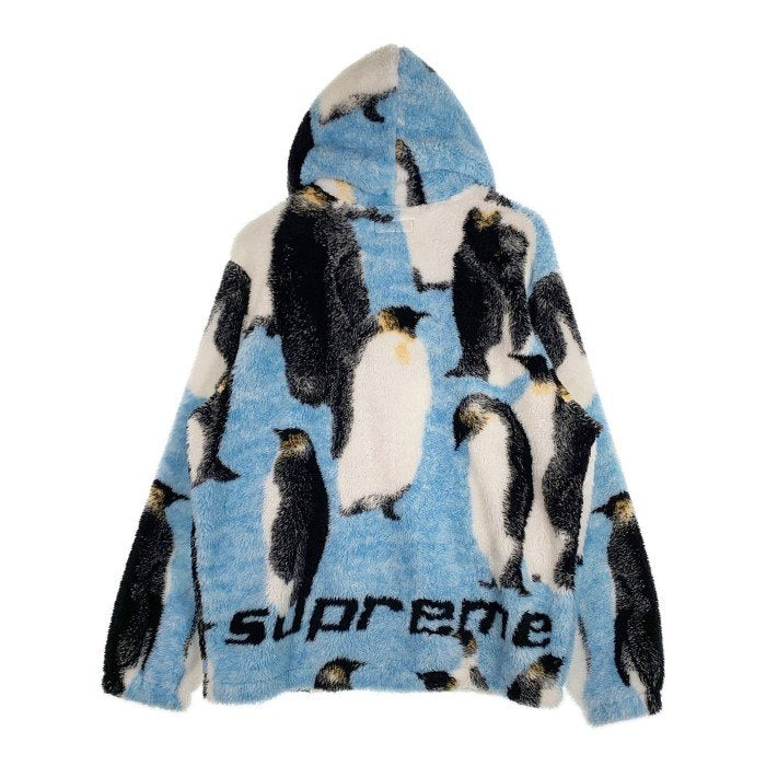 SUPREME シュプリーム 20AW Penguins Hooded Fleece Jacket ペンギン フーデッド フリースジャケット ブルー Size L 福生店