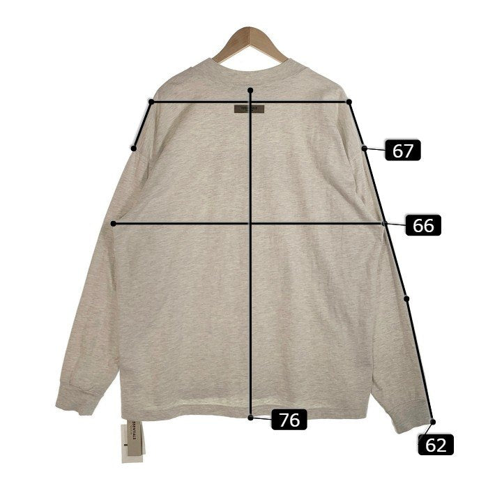 ESSENTIALS エッセンシャルズ 1977 プリント ロングスリーブTシャツ ライトグレー Size L 福生店