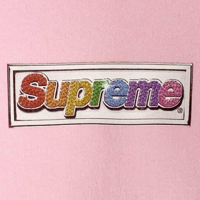 SUPREME シュプリーム 22SS Bling Box Logo Hooded Sweatshirt ブリングボックスロゴ プルオーバー スウェットパーカー ピンク Size M 福生店