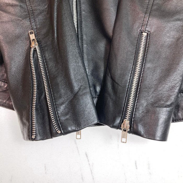 Haruf ハルフ レザー ライダースジャケット 羊革 ブラック sizeM 瑞穂店