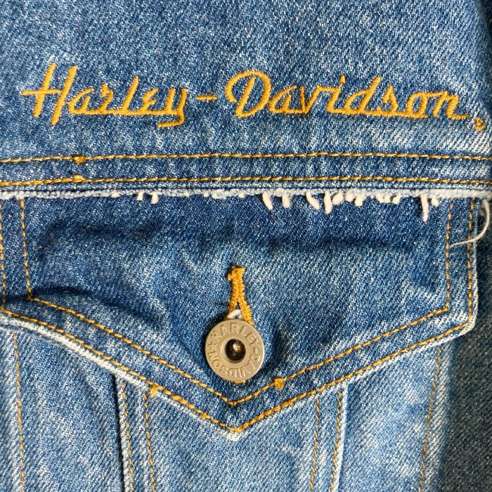 HARLEY DAVIDSON ハーレーダビッドソン デニムジャケット Gジャン 刺繍 インディゴ sizeL 瑞穂店