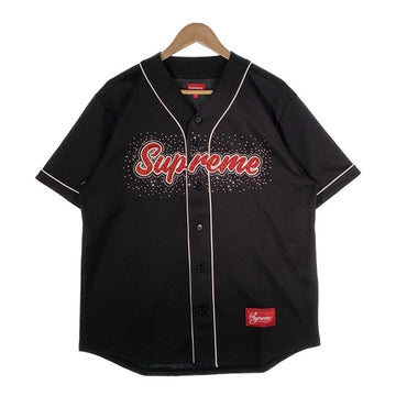 SUPREME シュプリーム 20AW Rhinestone Baseball Jersey ラインストーン ベースボールシャツ ブラック Size M 福生店