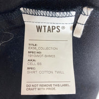 WTAPS ダブルタップス CELL SS SHIRT 191GWDT-SHM03 19SS 半袖シャツ ハーフジップ ブラック size04 瑞穂店