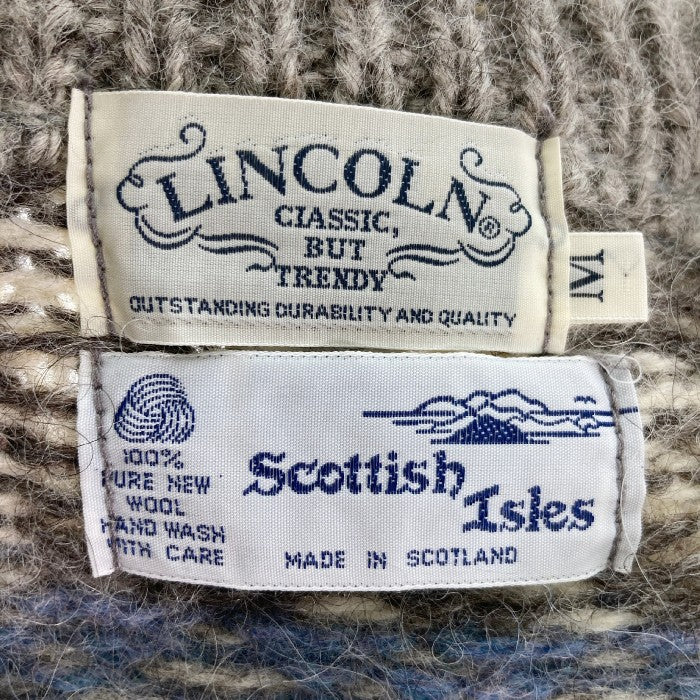 LINCOLN リンカーン スコットランド製 ニット C-OS2270 グレー sizeM 瑞穂店