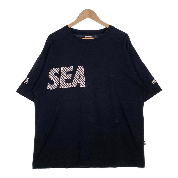 WIND AND SEA ウィンダンシー VANS バンズ CHECKERED FLAG S/S TEE チェッカーフラッグ Tシャツ ブラック Size L 福生店