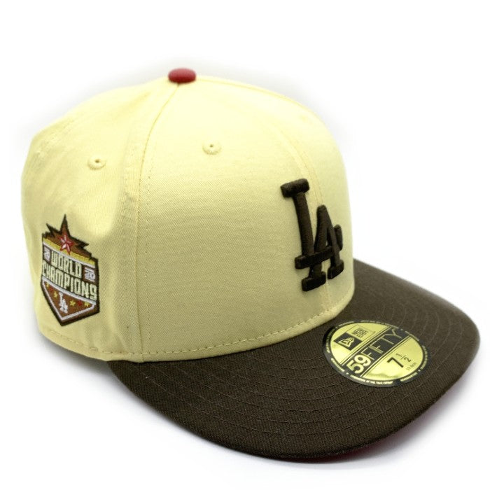 New Era ニューエラ LA Dodgers ドジャース 59FIFTY 2020ワールドチャンピオンワッペン イエロー Size 7 1/2(59.6cm) 福生店