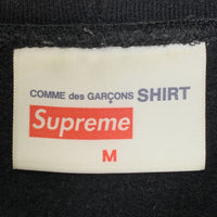 SUPREME シュプリーム 18AW COMME des GARCONS SHIRT コムデギャルソンシャツ Split Box Logo Hooded Sweatshirts スプリット ボックスロゴ スウェットパーカー ブラック Size M 福生店