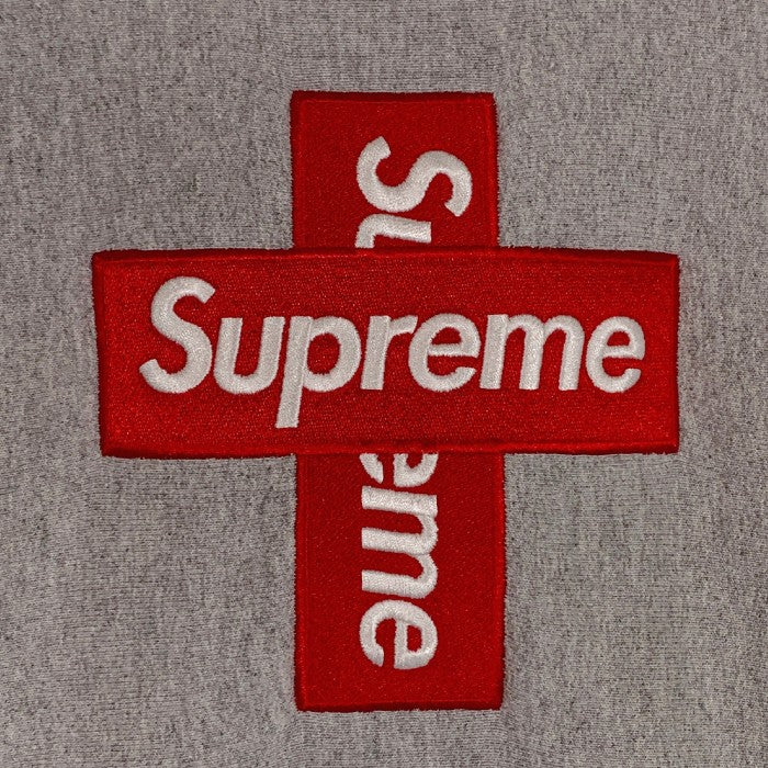 SUPREME シュプリーム 20AW Cross Box Logo Hooded Sweatshirt クロスボックスロゴ スウェットパーカー グレー Size M 福生店