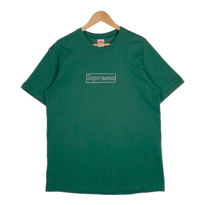 SUPREME シュプリーム 21SS KAWS Chalk Logo Tee カウズ チョークロゴ ボックスロゴ Tシャツ グリーン Size L 福生店