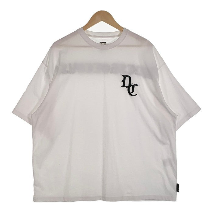 DC SHOE ディーシーシュー 22 BACK LOGO SUPER WIDE SS 刺繡 オーバーサイズ Tシャツ ホワイト Size M 福生店