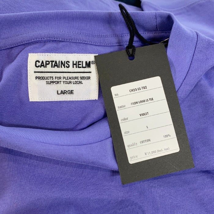 CAPTAINS HELM キャプテンズヘルム 23SS LDN LOGO LS TEE ロゴプリント ロングスリーブTシャツ バイオレット Size L 福生店