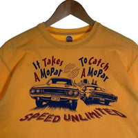 TOYS McCOY トイズマッコイ MOPAR SPEED UNLIMITED プリント Tシャツ イエロー Size L 福生店