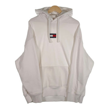 TOMMY JEANS トミージーンズ Badge Hoodie ロゴワッペン プルオーバースウェットパーカー ホワイト Size XL 福生店