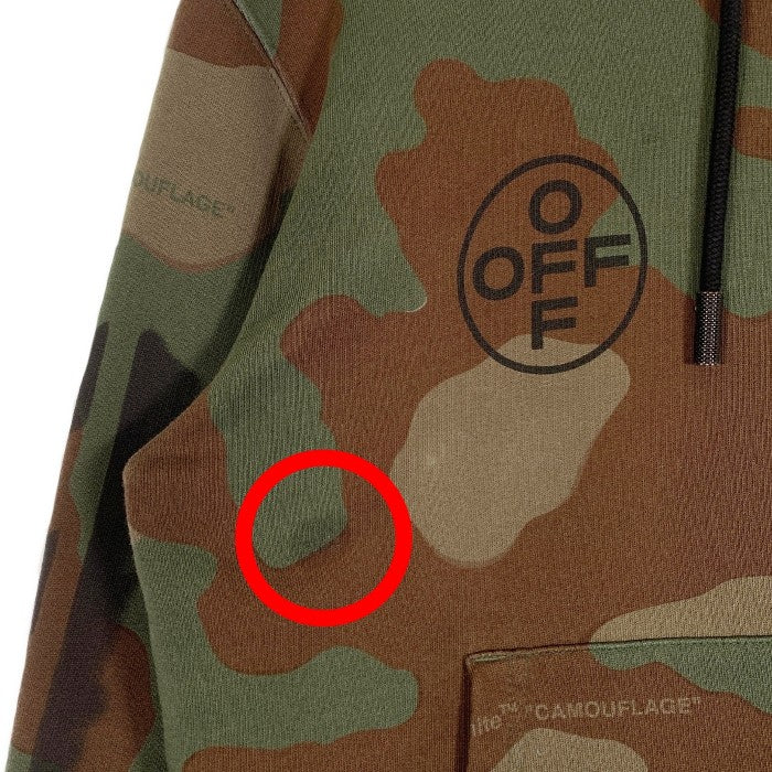 OFF-WHITE オフホワイト Camouflage Hoodies カモフラージュ ジップアップパーカー 並行品 Size M 福生店