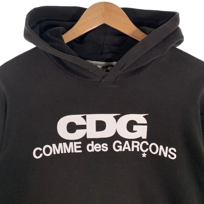 COMME des GARCONS コムデギャルソン 18AW CDG プリント プルオーバースウェットパーカー ブラック Size L 福生店