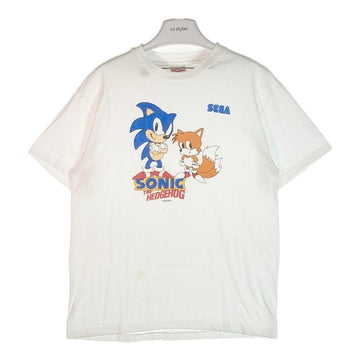 HANES ヘインズ SEGA SONIC THE HEDGEHOG 1993 90s Tシャツ ホワイト sizeL 瑞穂店