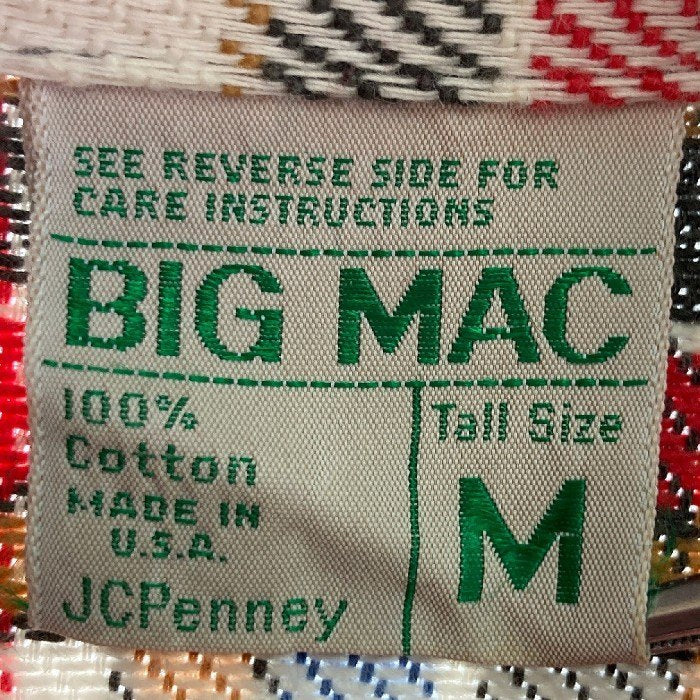 BIGMAC ビッグマック 70s USA製 ネルシャツ レッド sizeL 瑞穂店