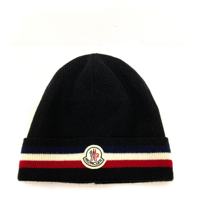 MONCLER BERRETTO TRICOT ワッペン付 リブニットキャップ