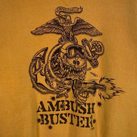 The Real McCOY's リアルマッコイズ AMBUSH BUSTER 前V プリントスウェットクルーネック イエロー HAMMER Size M 福生店