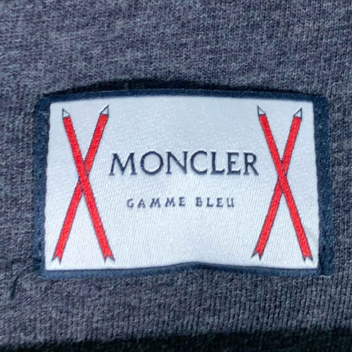 MONCLER GAMME BLEU モンクレール ガムブルー MAGLIA CARDIGAN ジップアップ コットン リブジャケット グレー Size S 福生店