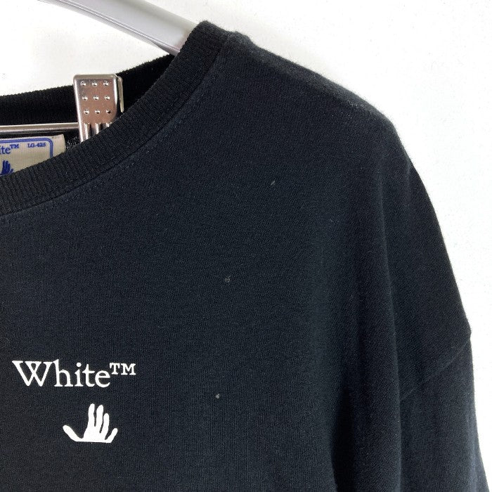 OFF-WHITE オフホワイト OMAB001S21JER008 21SS バックアロープリント L/S Tシャツ ブラック sizeXL 瑞穂店