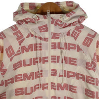SUPREME シュプリーム 21AW Logo Ripstop Hooded Track Jacket ロゴ リップストップ ジップアップ トラックジャケット ホワイト Size M 福生店