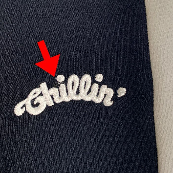 CHILLIN チリン サイドライン スウェットパンツ ブラック 裏起毛 Size XL 福生店