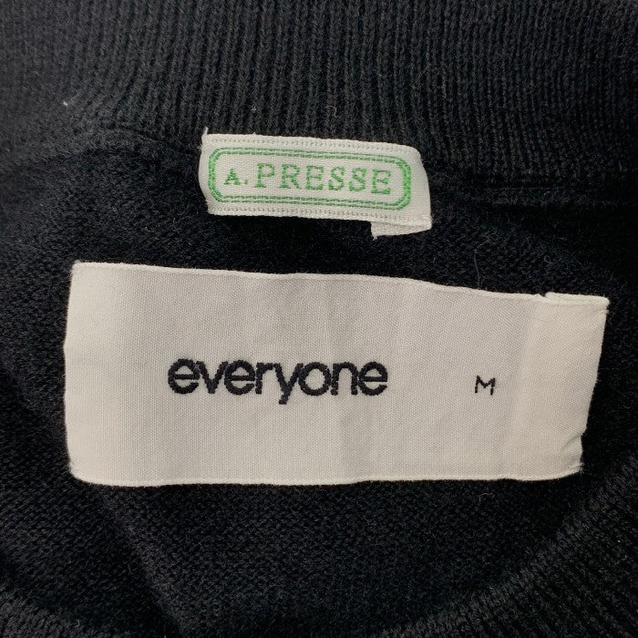 A.PRESSE for everyone アプレッセ エブリワン 23AW Cashmere CrewNeck Sweater カシミヤ クルーネックセーター 23AAP-03-30H ブラック Size M 福生店