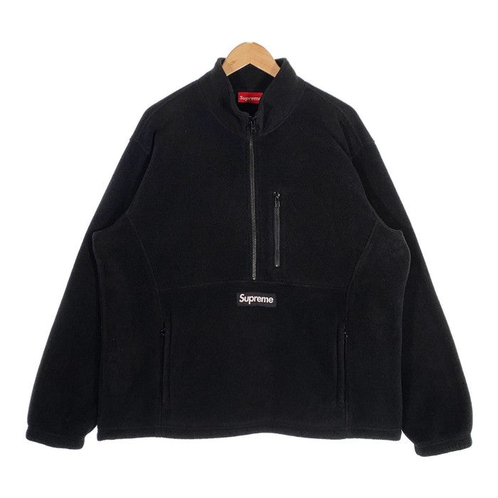 SUPREME シュプリーム 21AW Polartec Half Zip Pullover ポーラテック ハーフジップ プルオーバー フリース ブラック Size L 福生店