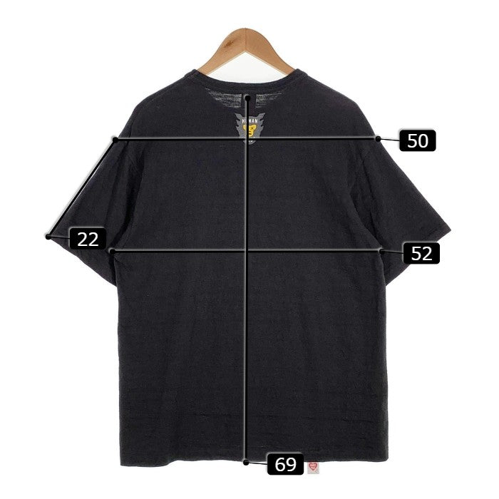 HUMAN MADE ヒューマンメイド KAWS カウズ ハートプリント Tシャツ ブラック Size XL 福生店