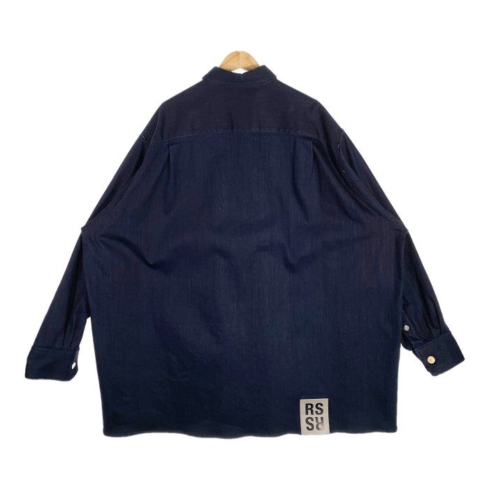 RAF SIMONS ラフシモンズ 18AW DENIM EASY FIT SHIRT デニムイージーフィットシャツ インディゴ オーバーサイズ Size M 福生店