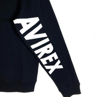 AVIREX アヴィレックス 6183514 パーカー Hooded Sweatshirt Hoodie インパクト スリーヴ プルオーバー スウェット ブラック sizeM 瑞穂店