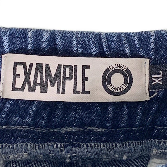 EXAMPLE エグザンプル デニム トラックパンツ インディゴ Size XL 福生店