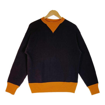 HELLER'S CAFE ヘラーズカフェ 2トーン 両Vスウェット 長袖 オレンジ size42瑞穂店