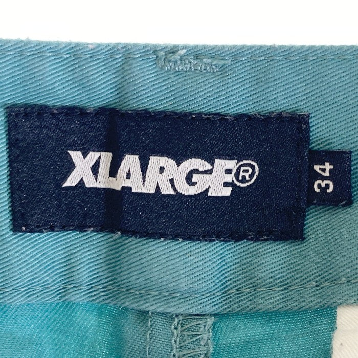 X-LARGE エクストララージ PAINTED WORK PANTS ペイント ワークパンツ グリーン size34 瑞穂店