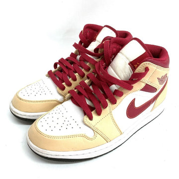 NIKE ナイキ 554724-201 AIR JORDAN 1 MID エアジョーダン1 ベージュ×レッド size26cm 瑞穂店