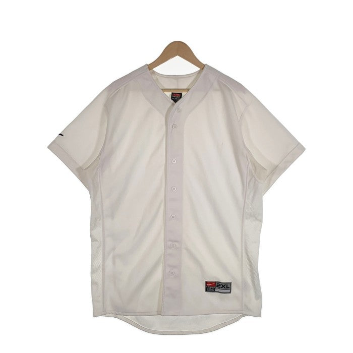 00's NIKE TEAM ナイキ ベースボールシャツ ホワイト Size 2XL 福生店