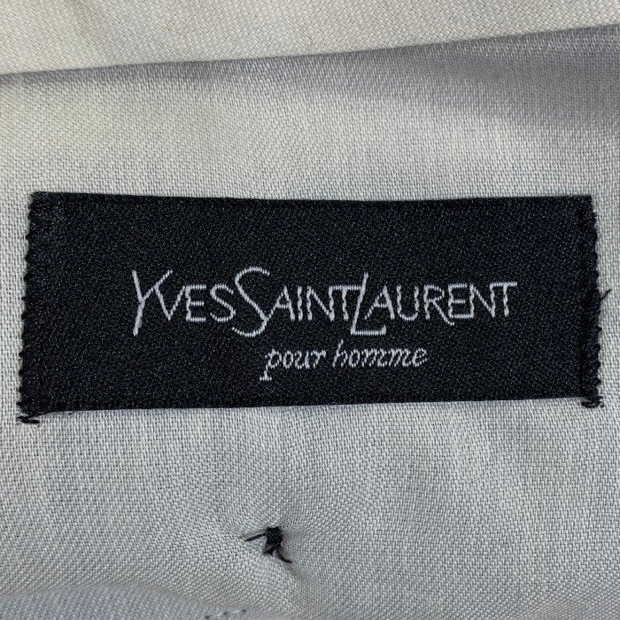 Yevs Saint Laurent POUR HOMME イヴ・サンローラン プールオム 3タック ポリウール スラックス ブラック Size 38×30 福生店