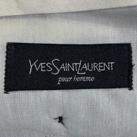 Yevs Saint Laurent POUR HOMME イヴ・サンローラン プールオム 3タック ポリウール スラックス ブラック Size 38×30 福生店