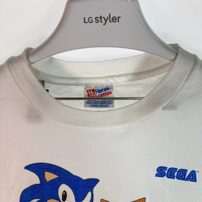 HANES ヘインズ SEGA SONIC THE HEDGEHOG 1993 90s Tシャツ ホワイト sizeL 瑞穂店