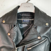 Haruf ハルフ レザー ライダースジャケット 羊革 ブラック sizeM 瑞穂店