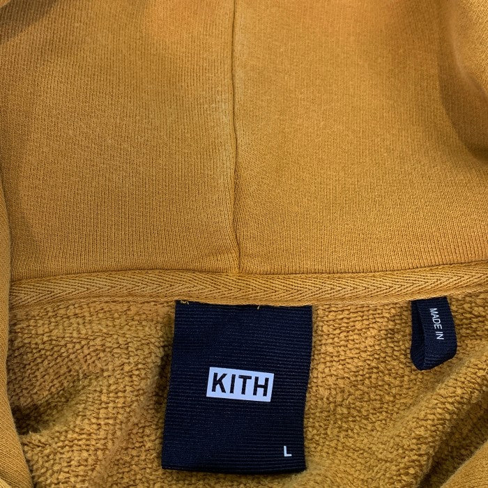 KITH キス ボックスロゴ プルオーバースウェットパーカー マスタード Size L 福生店