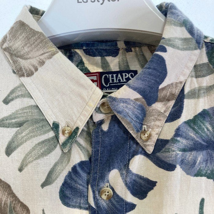 CHAPS チャプス RALPH LAUREN ラルフローレン リネン昆 BDシャツ ブルー系 sizeXL 瑞穂店