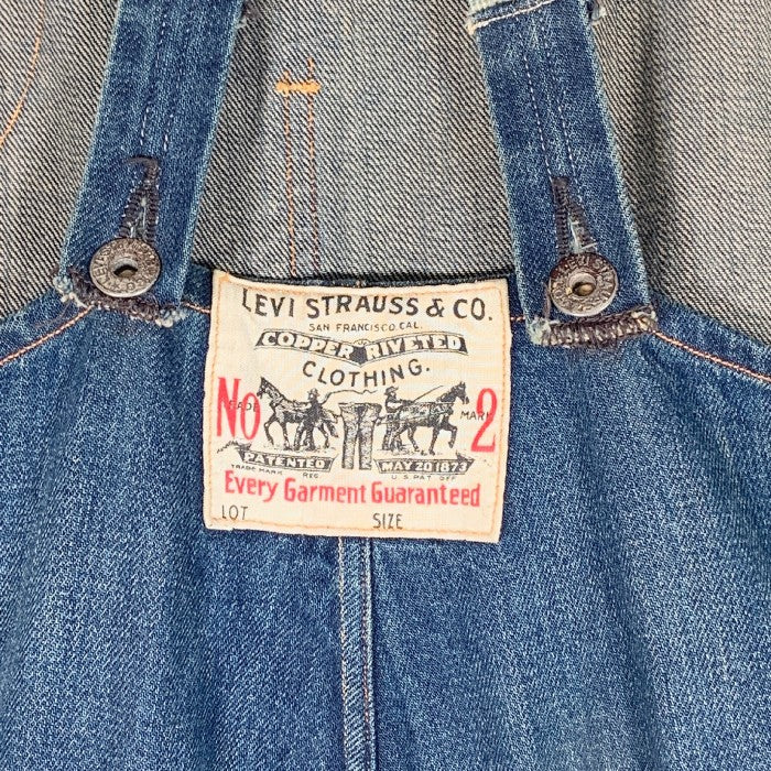 LEVI'S VINTAGE CLOTHING リーバイス ヴィンテージクロージング No.2デニム オーバーオール ローバック Used加工 Size 34 福生店