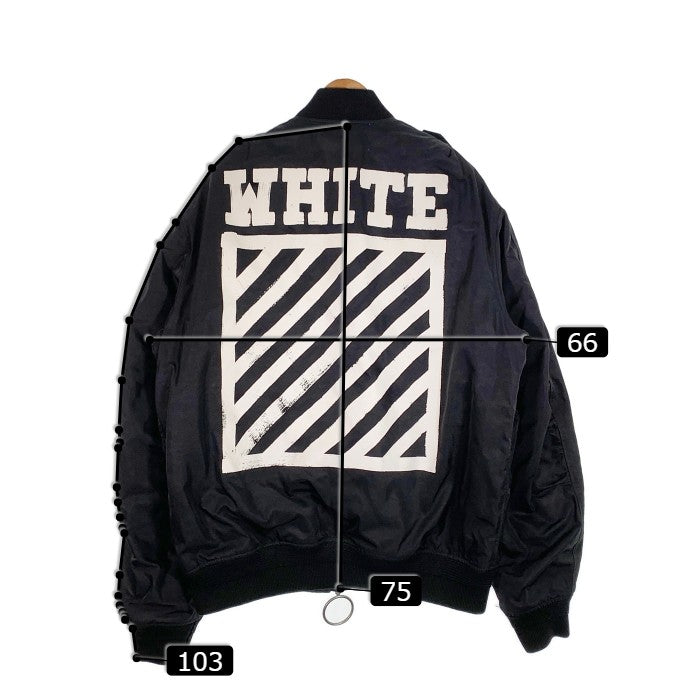 オフホワイト Off-White プリント MA1 ボンバージャケット L季節感春