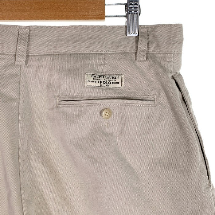 RALPH LAUREN ラルフローレン CLASSIC CHINO 2タック チノショーツ ショートパンツ ベージュ Size 32 福生店