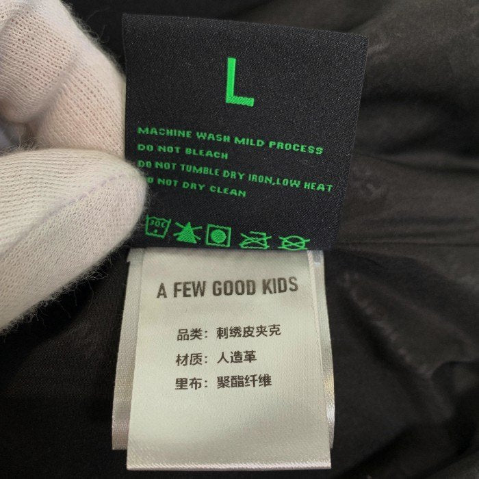 A FEW GOOD KIDS アフューグッドキッズ レーシング PUレザージャケット ブラック Size L 福生店