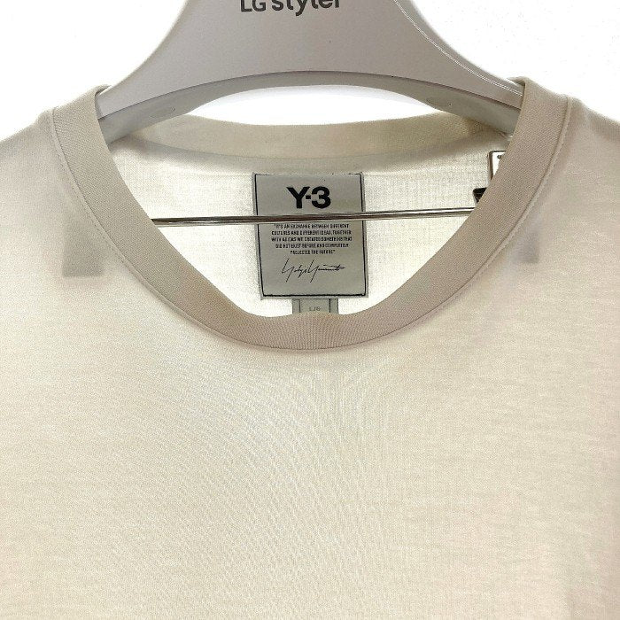 Y-3 ワイスリー バックライン ラバープレート Ｔシャツ ホワイト sizeL 瑞穂店