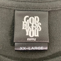 GOD BLESS YOU ゴッドブレスユー 23SS プリントTシャツ ブラック ネオンオレンジ Size XXL 福生店