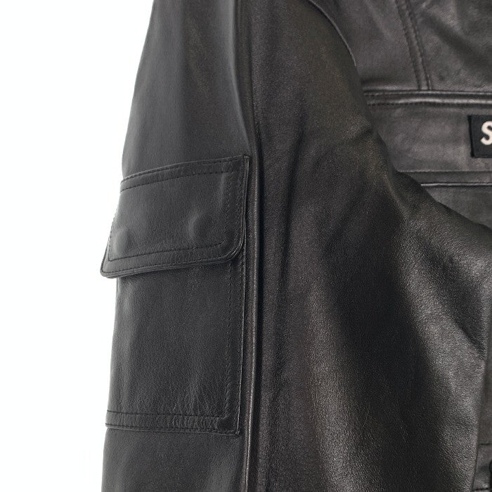 SUPREME シュプリーム 18AW Leather Anorak Jacket レザーアノラック ジャケット 羊革 ブラック Size L 福生店